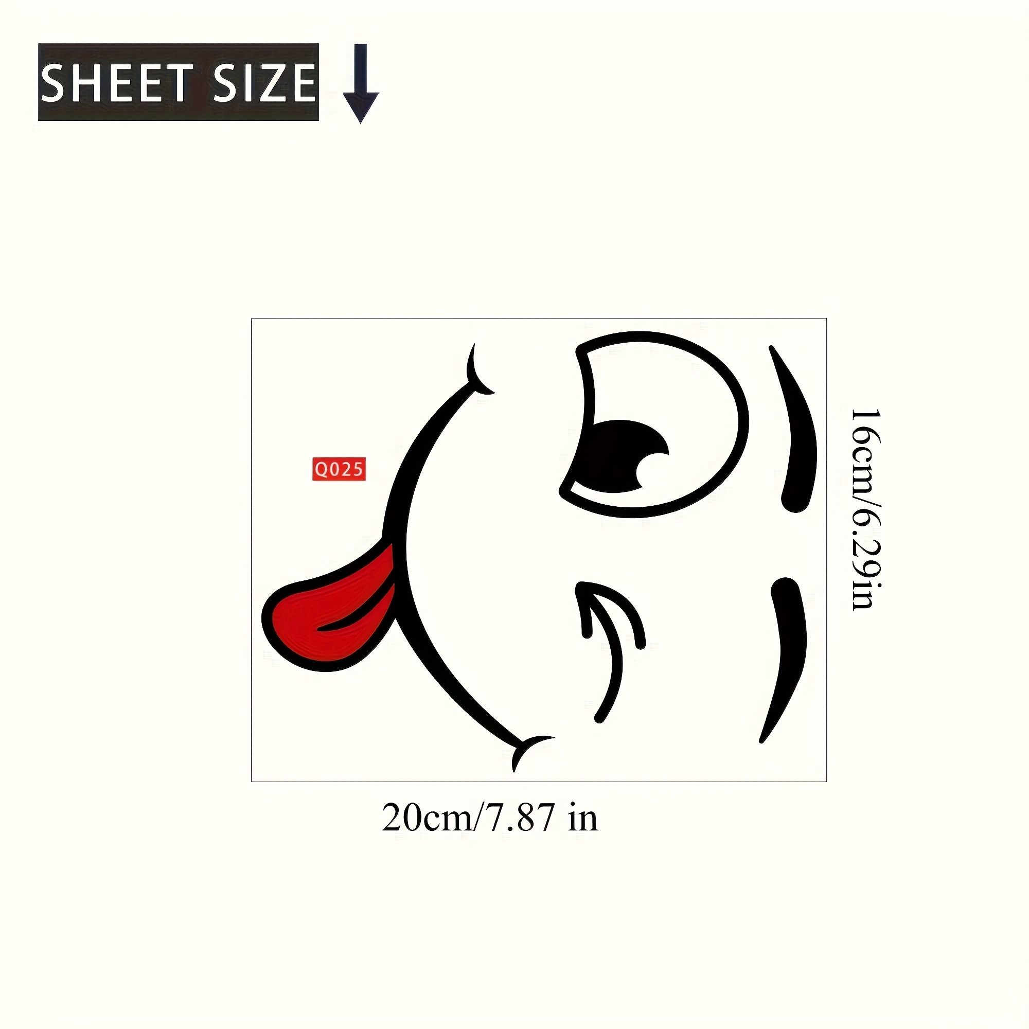 1pc Funny Face Toilet Lid Sticker | Self-adhesive, Semi-matte Plastic, Irregular Shape, Suitable For Bathroom, Refrigerator, Home Decor, Glass Decoration