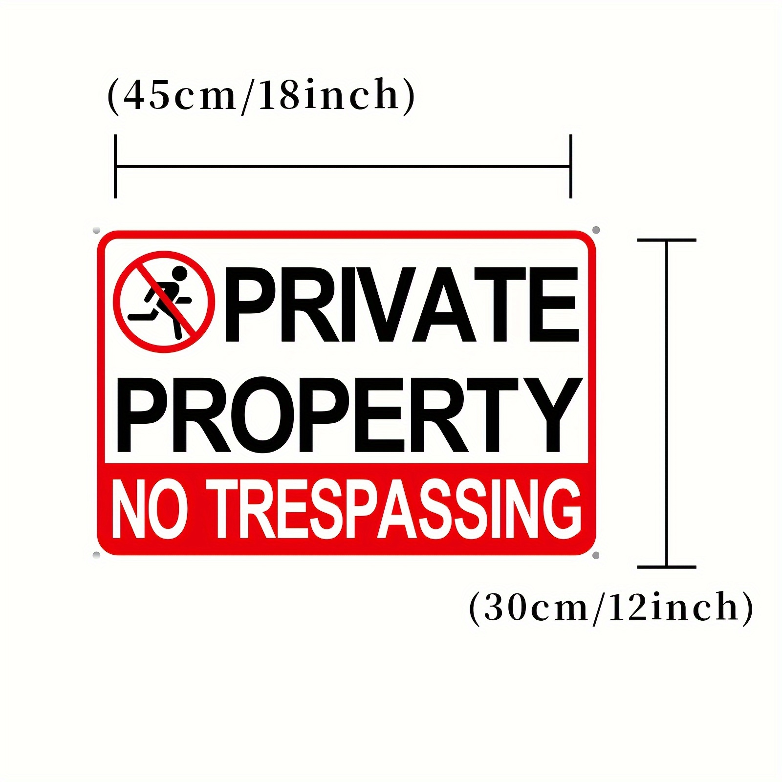 

No Trespassing Sign, Large Outdoor Decoration Stake For Garden, Lawn, Home - Polypropylene Warning Placard For Use, No Electricity Or Feathers, 1 Pack