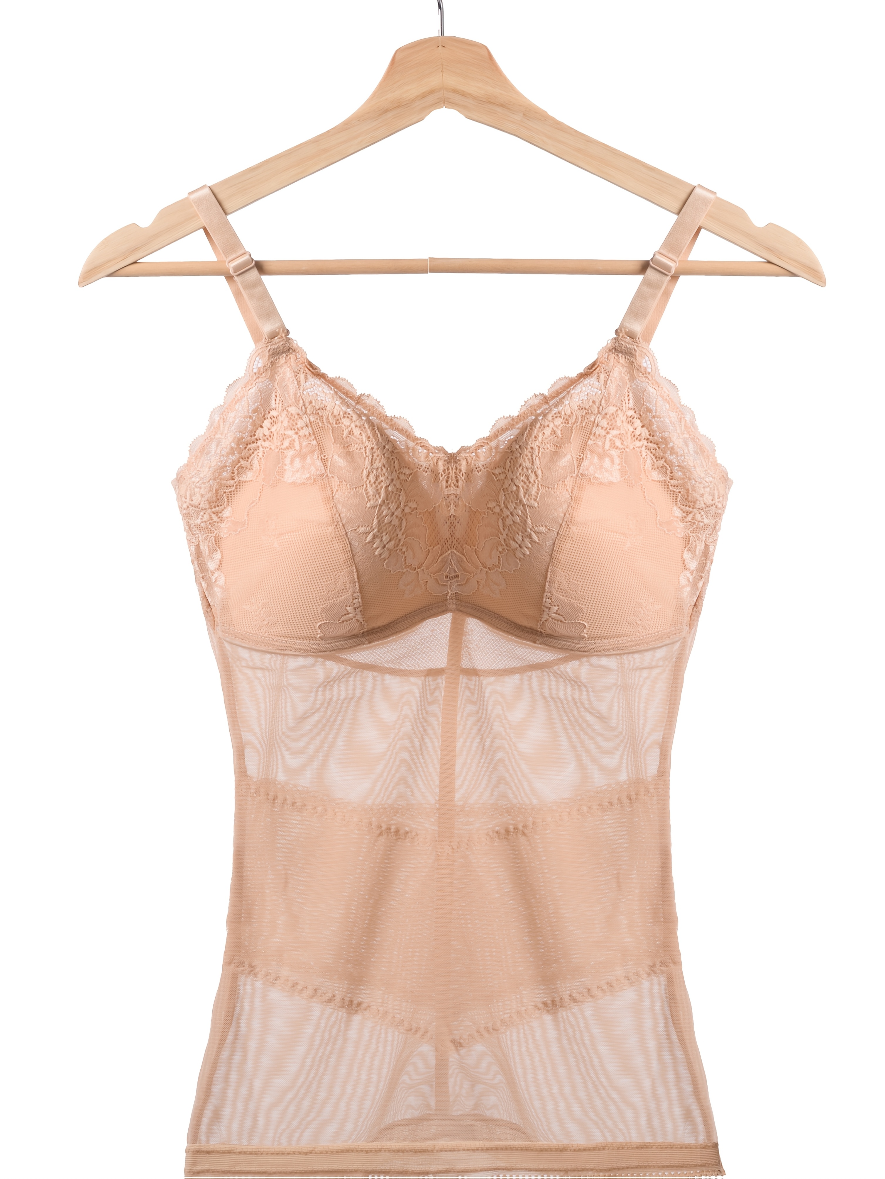 Shapewear T for Women Tummy Control Waist Trainer Backless Body Shaper V-Neck with Built in Bra, Lace Design, All Seasons