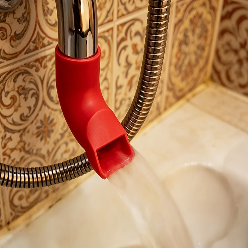 TEMU Extensor de grifo, boquilla de agua antisalpicaduras, guía de agua para fregadero, accesorio universal para grifo, auxiliar para cocina y baño,
