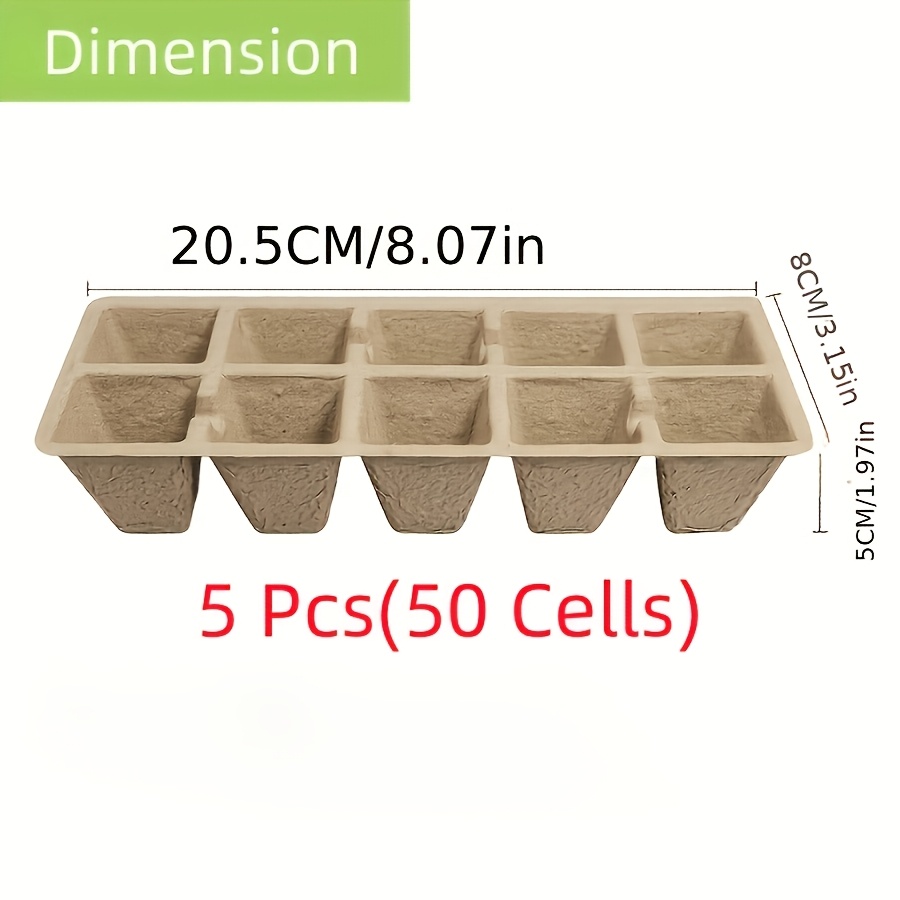 E-shop 50 Stück Zellschalen, Frühling/Sommer/Herbst Keimlingsanzuchttöpfe, Keimlingstöpfe, Keimlings-Starter-Set, Keimlings-Anzuchsschalen