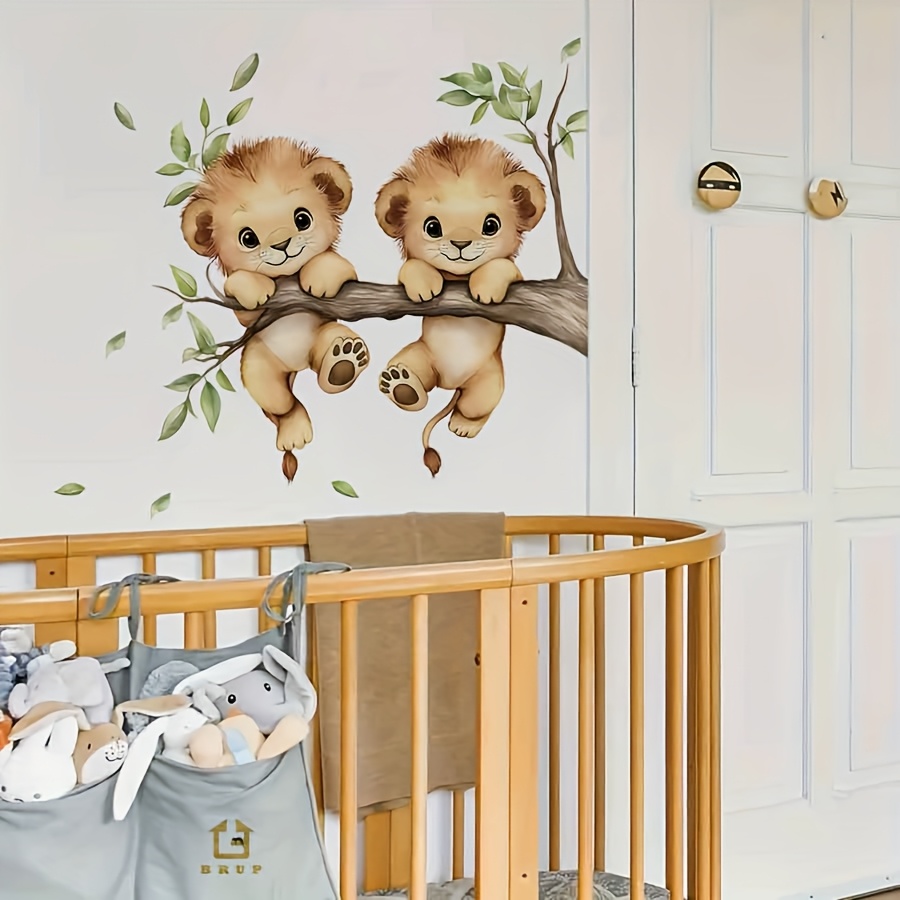 Cute Wall Decal Bedroom - Lion Branch Living Room Entrance Stickers Decor Wall Art