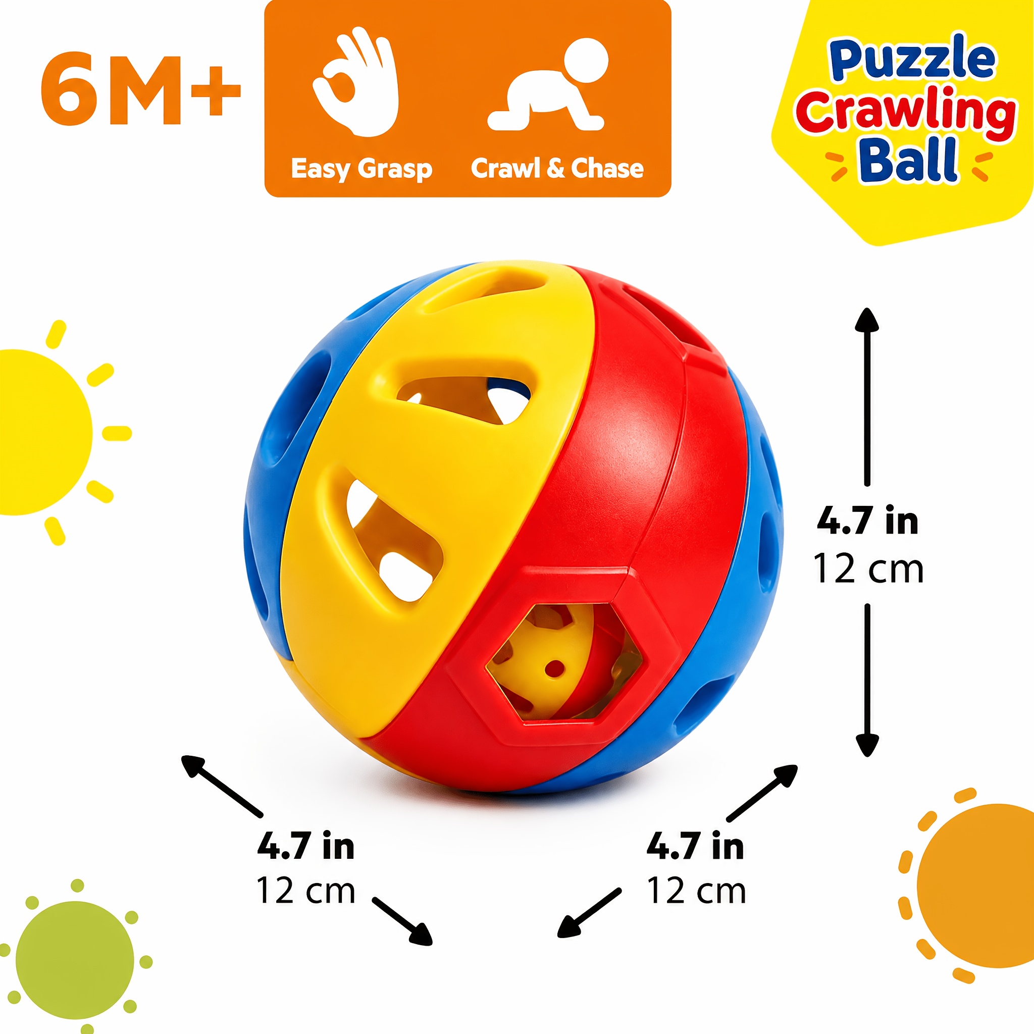 ICELENG Baby Grasp Ball for 6+ Months Toddlers