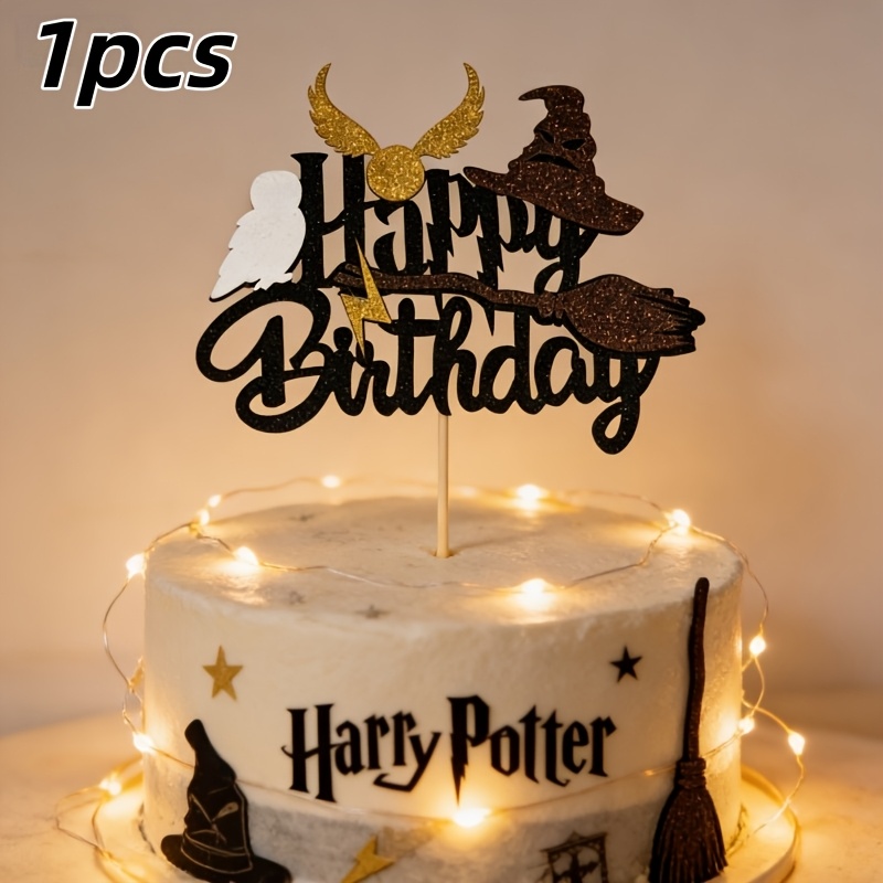 Image of 1pc Warner Harry Potter Theme Centerpiece Sign, Perfect For Birthday Party Table Decorations, Elegant Gift For Halloween Christmas