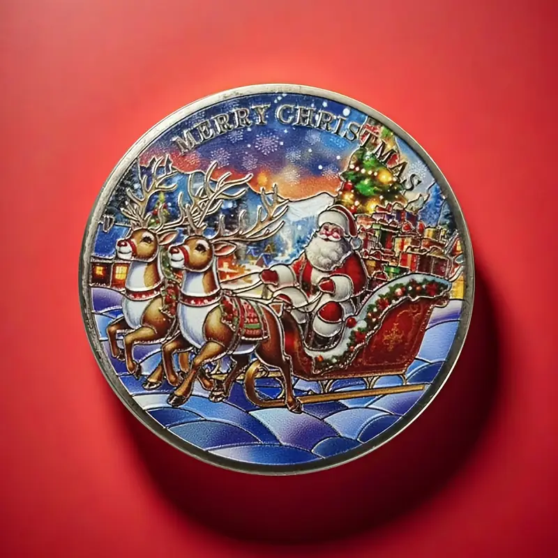 2 шт. уникальный коллекционный рождественский набор памятных санта-клауса, сделанных из железа, разноцветный, в качестве подарка подробные сведения 2