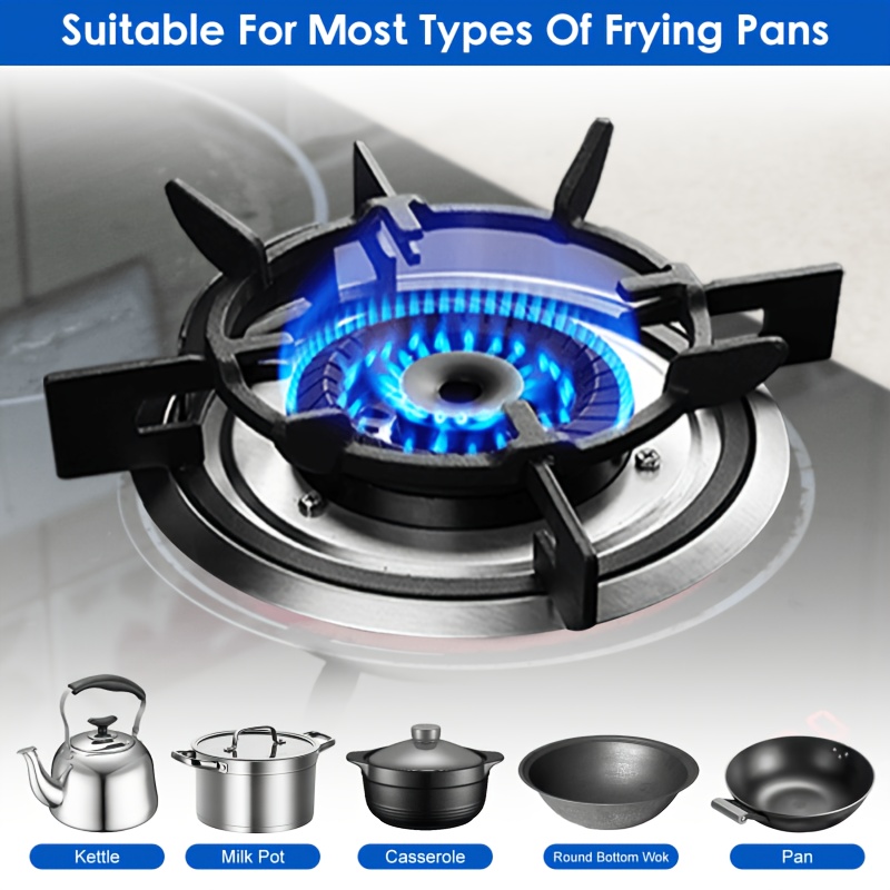 TEMU Cast Support Stand, Wok Stand For Gas Hob, Gas Ring Stove Cooker Plate Coffee Pot Stand, Cooktop Range Pan Holder Kitchen Supplies Additions For