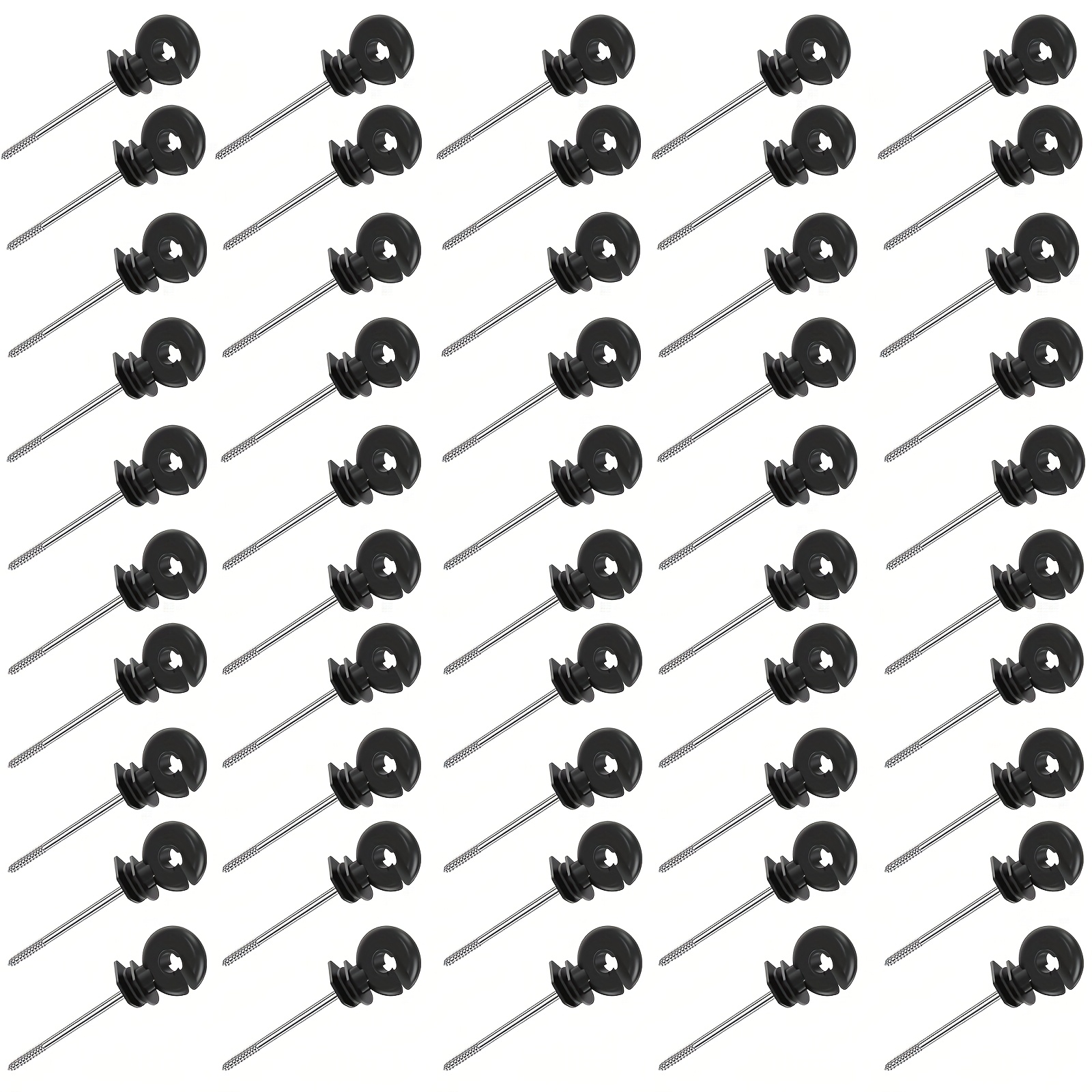 E-shop 50 Stück 15 cm extra lange selbstschneidende Elektrozäun-Isolatoren – hohe Festigkeit, hitzebeständig für Holzpfosten (Bauernhof, Garten,