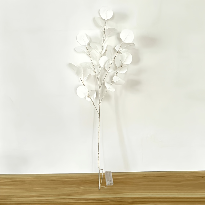 TEMU 1 Guirlande Lumineuse Branche avec Feuilles de Pommier, LED Arbre Artificiel, Convient pour Chevet de Chambre, Décoration de Table, , Fêtes,