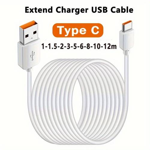 extra long usb c fast charging cable for samsung xiaomi 13 redmi huawei honor oppo vivo oneplus phones charger usb to type c cord for camera printer charging line cant data transfer