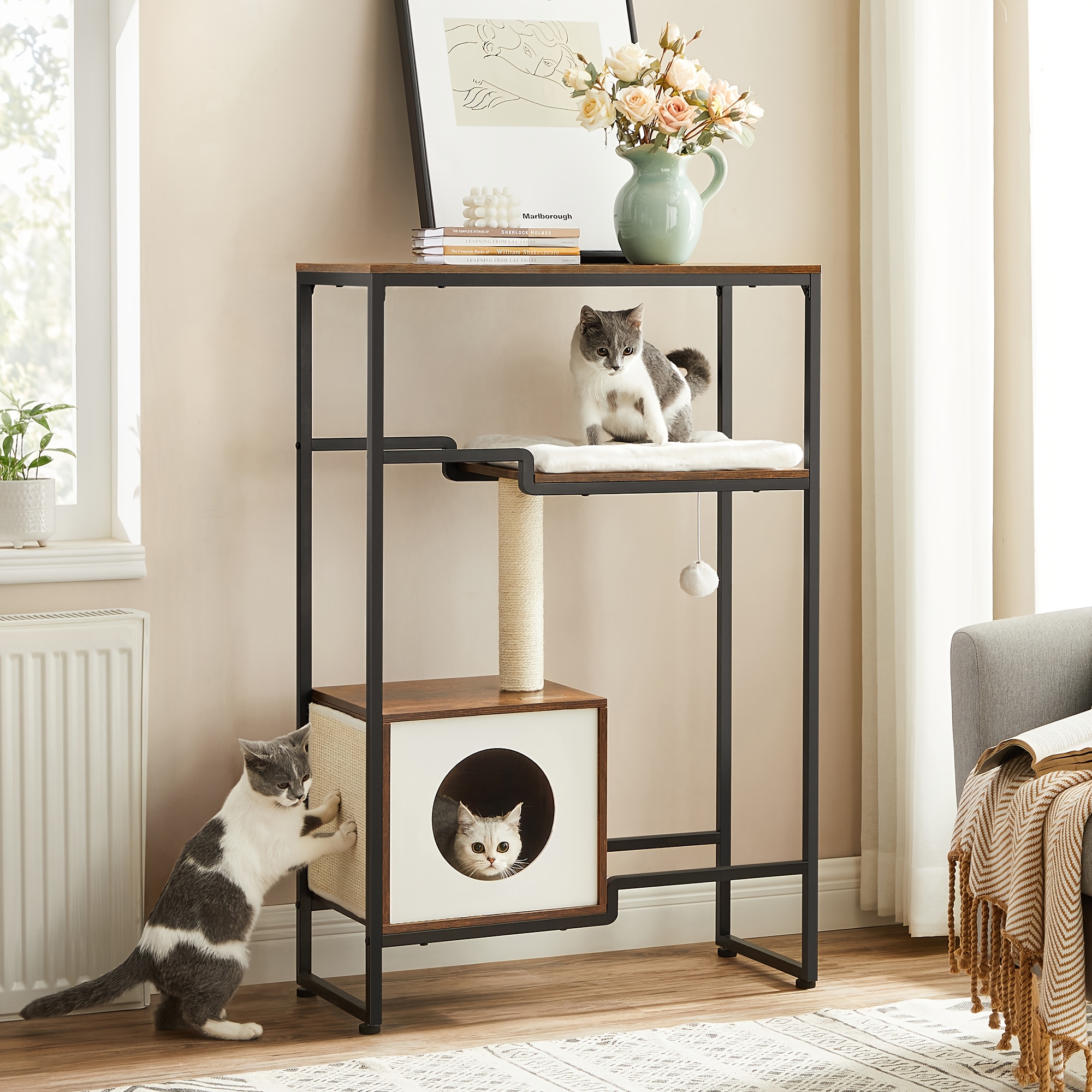 TEMU Cat Scratching Post 2-in-1 Furniture Vintage