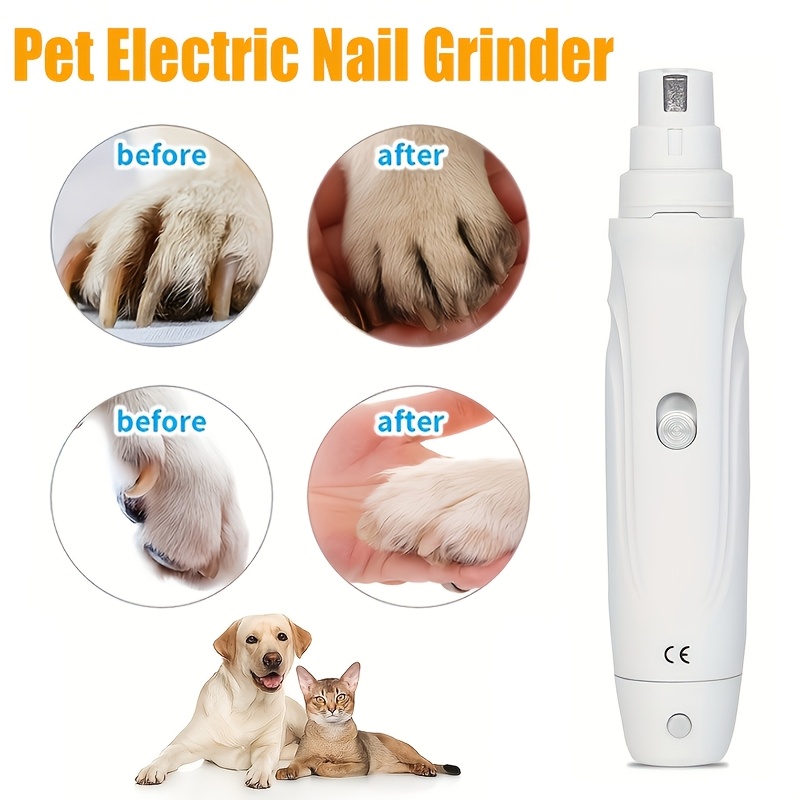 TEMU Pet Claw Grinder Professional Dog Nail Trimmer 2-speed Electric Dog Claw Trimmer Pet Claw Care Puppy Beauty Tool Pet Care Accessories Claw