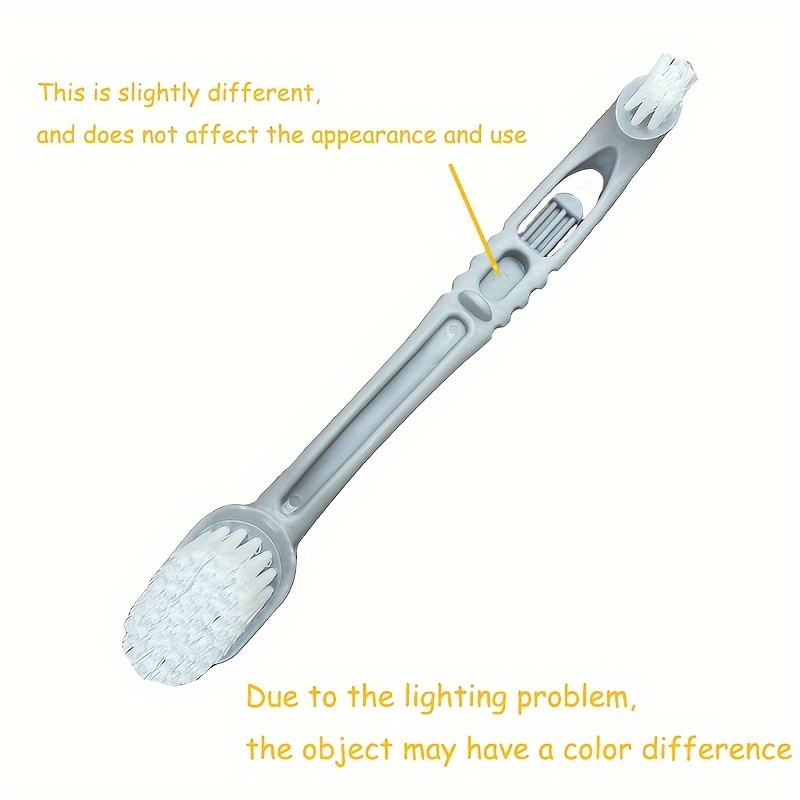 TEMU A Birdcage Cleaner With 2 Brush Heads And A Long Handle Tool, Designed For Cleaning Parrot Cages And Dog Kennels.