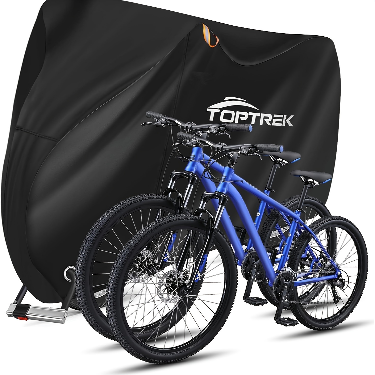 

Toptrek Bike Cover - Heavy-duty 210d Oxford Fabric, Uv & Tear Resistant, Waterproof, Breathable, Fits 2 Bikes, Ideal For Outdoor/garage Storage, Protects Against Dust, Sun, And Rain