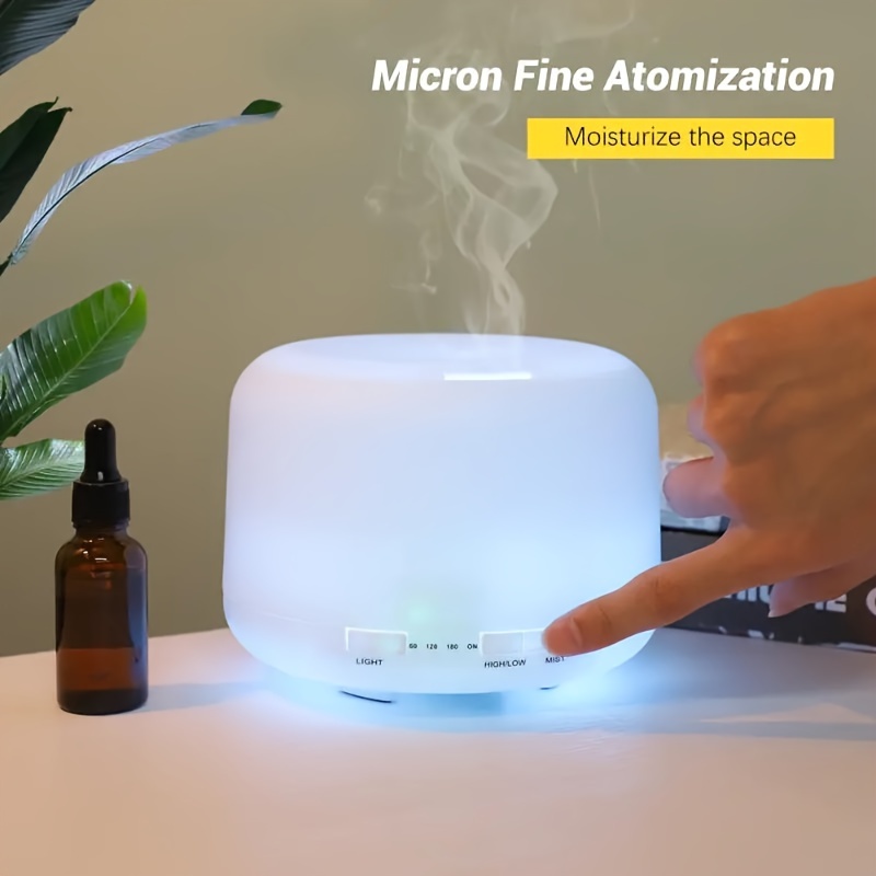 

1pc Air Humidifier Essential Oil Diffuser 500ml Aroma Diffuser For Home With Led Lamp With Remote Control