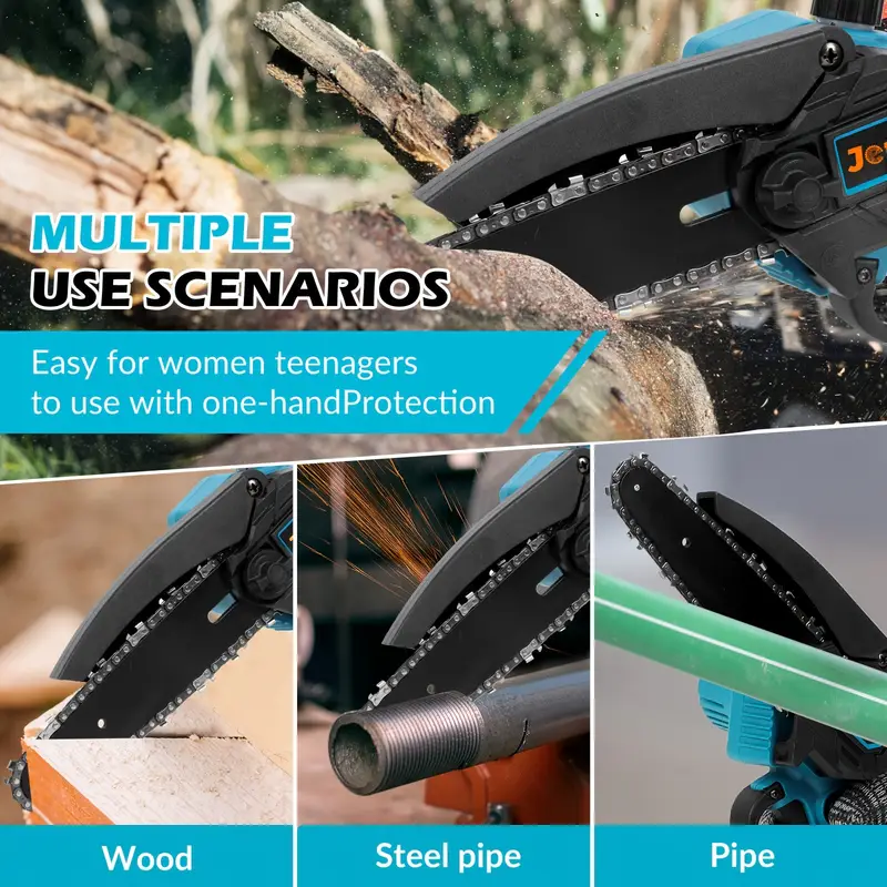 elétrica portátil tool mini sem fio de 6 com bateria de 1/2×21v, potente, com lubrificação automática, leve, 2.2 , de manuseio para , corte e aparagem detalhes 0