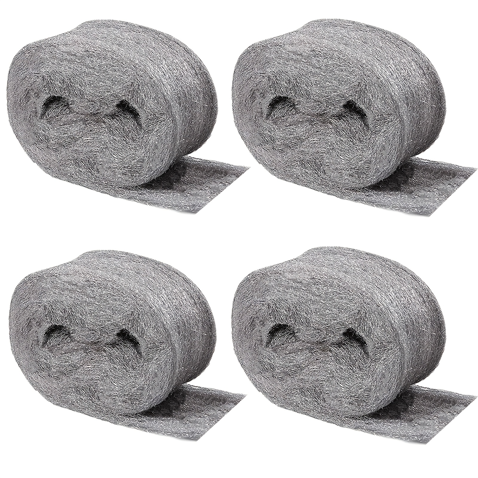 Image of 4 Rolls Of Steel Wool, Effective Rat Repellent - Seals And Holes In Walls Of Houses, Garages, And Gardens, Effective Length Up To 12 Meters, Suitable For Cleaning And Polishing