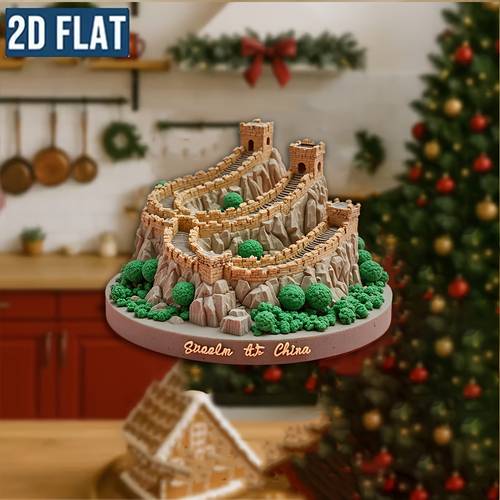 1pc miniature model magnet suitable for history chinese heritage gifts realistic weathered stone plant scenery acrylic fridge magnets for decor travelers cultural display for of china decorations 2d flat