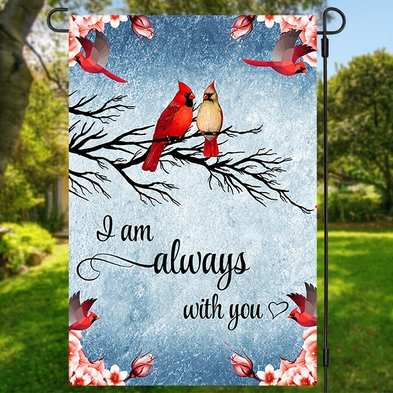 

1pc, I Am Always With You Cemetery Flag, Vertical Burlap Flag, Double Sided Waterproof Flag, 12x18inch, Home Decor, Outdoor Decor, Yard Decor, Garden Decorations