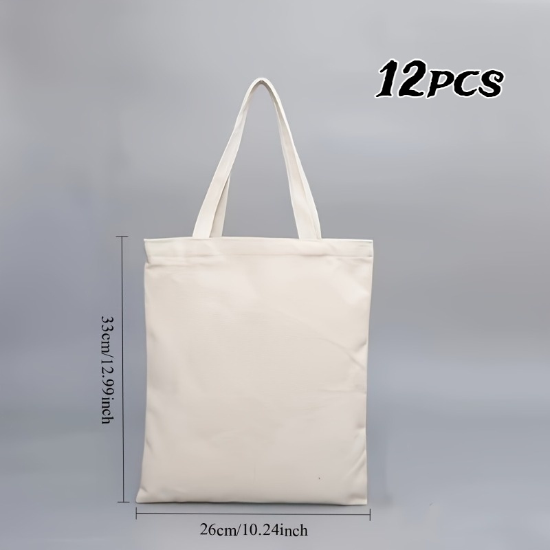TEMU Ensemble de 12 sacs fourre-tout en toile, parfaits pour diverses occasions | Sacs fourre-tout colorables et cousables faits main pour -, sorties