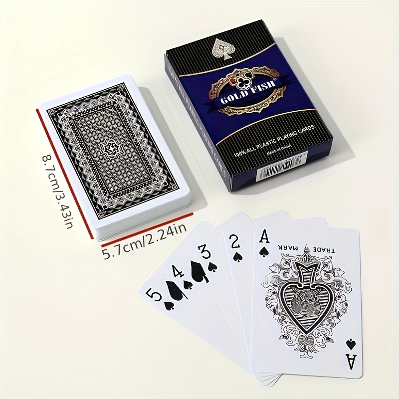 Goldfish PVC Poker Cards, 100% Plastic Material, 2 Sets