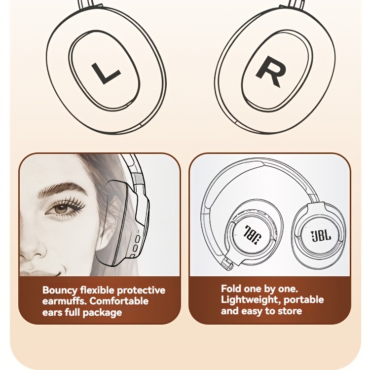 JBL TUNE 780NC Over-Ear Active Noise-Canceling Wireless Headphones, Wireless Headset Suitable for Mobile Phones, Computers, Laptops, Gaming, Both Wireless And Wired Options