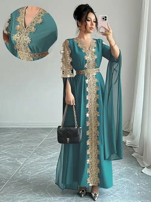 blue and red morocco mesh wrap dress Never Fully Dressed MOROCCO DRESS - Maxi dress - blue/red/blue