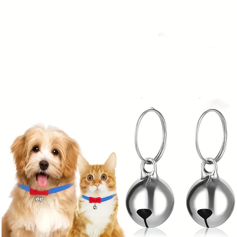 

2 Pieces Of Round Collar With Bells For Dogs And Cats - The For Training And Diy Pet Accessories