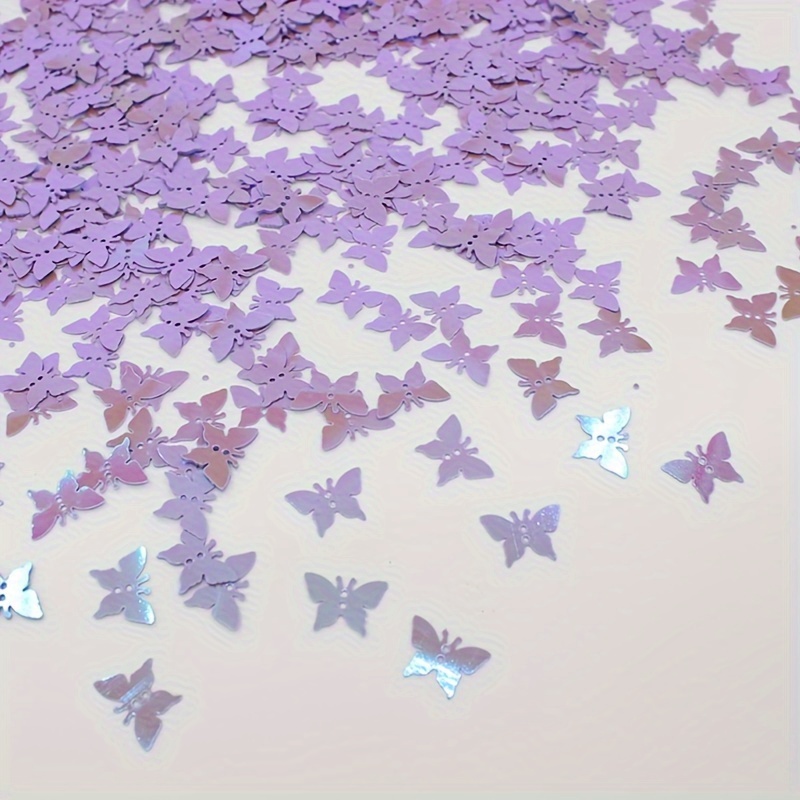 

15G 30G Papillon Été Fête Enterrement de Vie de Fille Divers Thèmes Universels Violet Paillettes Laser Papillons Décoration de Bureau