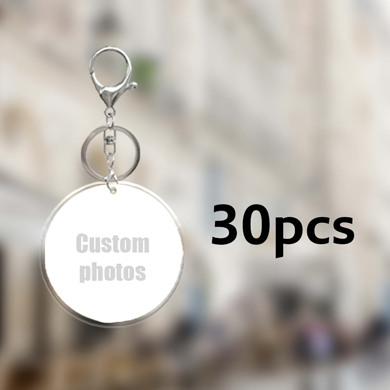 TEMU 15pcs/30pcs Personalized Acrylic Keychains For Corporate Marketing, Event Promotion, Gifts For Animals, Family, .