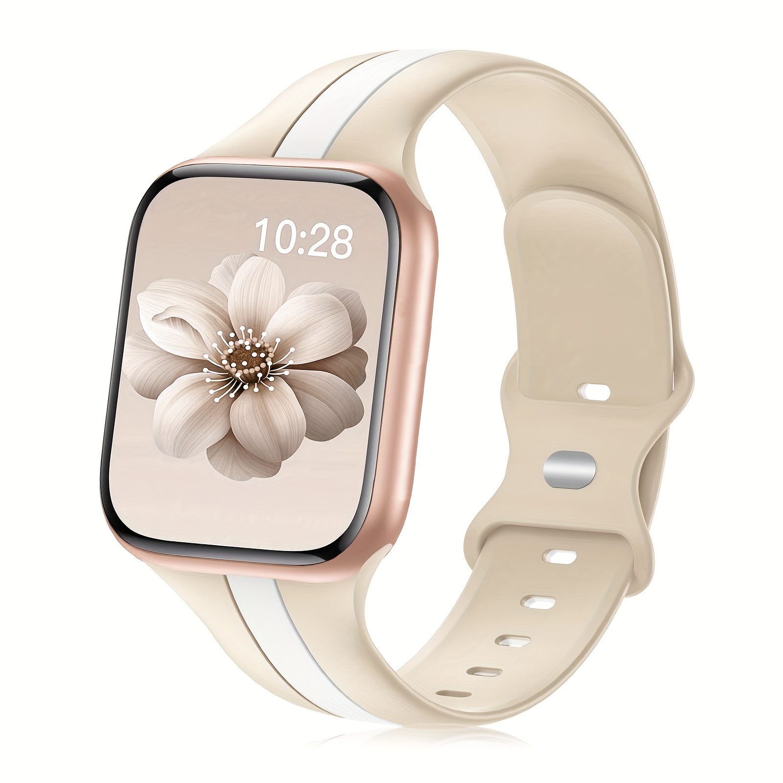 E-shop Armbänder Kompatibel mit für Apple Watch Armband 44mm 40mm 38mm 41mm 45mm 46mm 49mm 42mm Damen Herren, Weiches Silikon Sportarmband für Iwatch