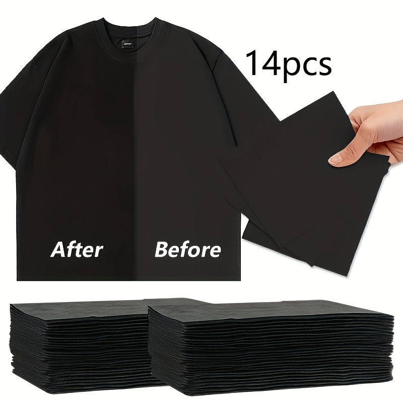 14pcs Set Of Color Enhancing Sheets, With A Vibrant Black Hue, Made Of Non-woven Fabric, Faded Clothing, Enhancing Color And Soft , Simply And Restoring Garments To A Like-new State