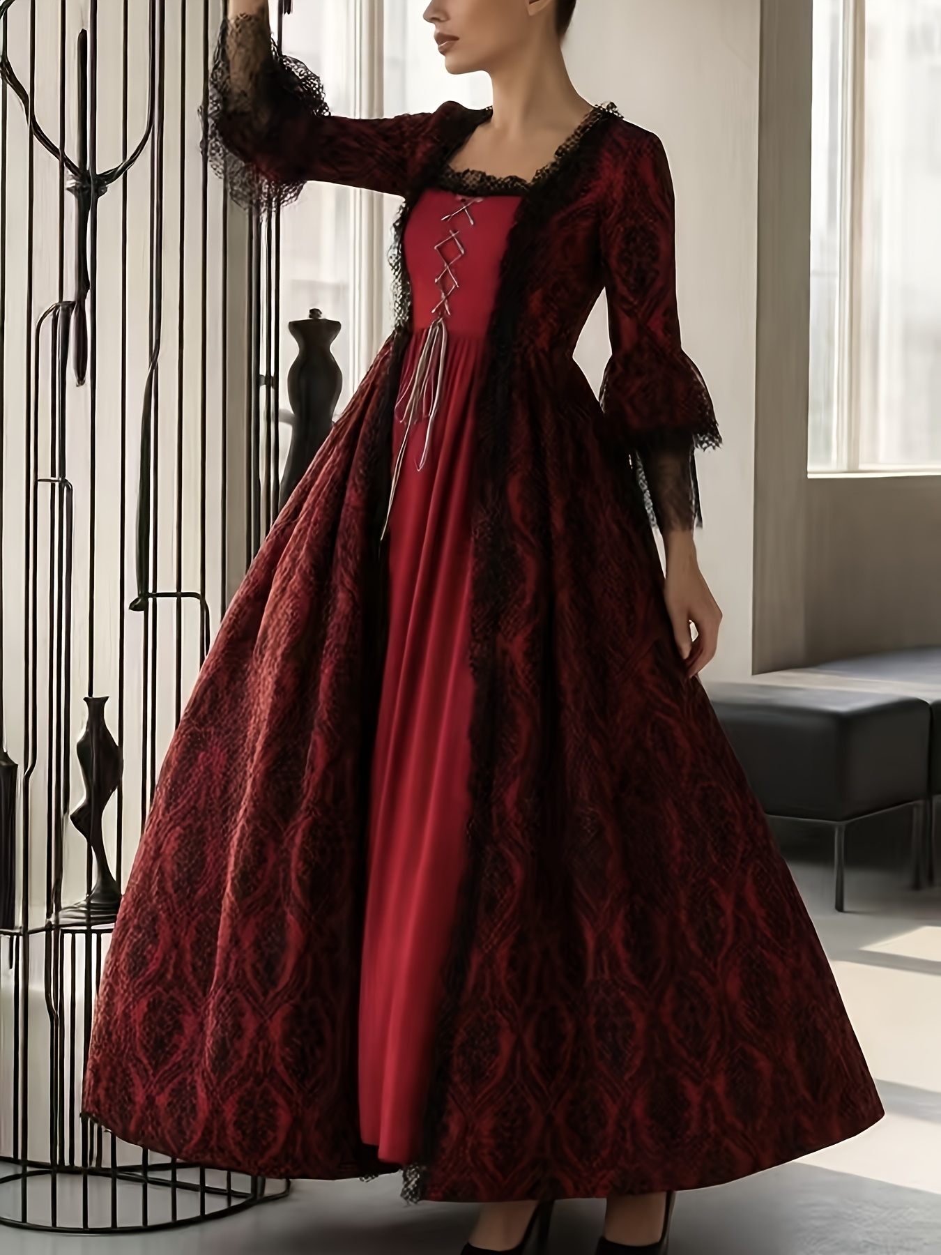 womens victorian style dress renaissance - Temu Oman