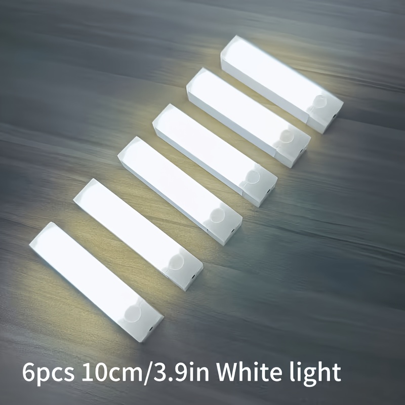 Motion Sensor Led Cabinet Light Bars, 10/20/30cm Rechargeable Magnetic Under Counter Lights, Stick Lamp For Closet Kitchen Wardrobe