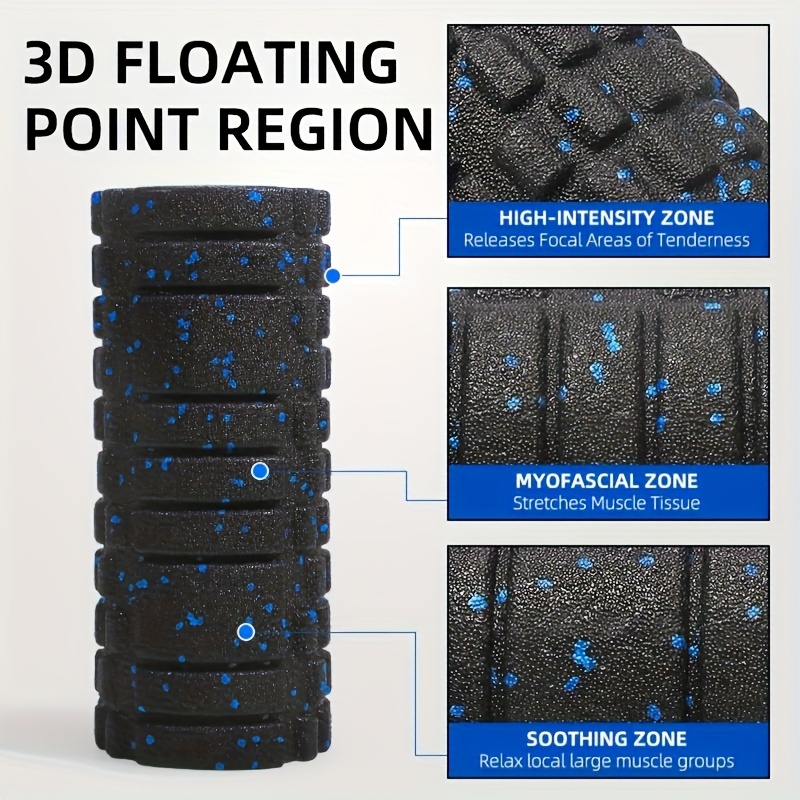 1-Pack Foam Roller Set,   High-density EPP Yoga Back Roller, Crescent-shaped Massage Roller for Muscle Massage and Exercise, Medium Firmness, Black, Manual Operation, Durable Foam Material