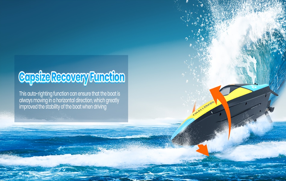 DEERC Brushless RC Boat, 30+ Mph Fast Remote Control Boats with Never Capsize&Low Battery Alarm Function, 2.4GHz Racing Boat with LED Lights for Pools&Lakes, Speed Toy Gift for Adults Boys&Girls