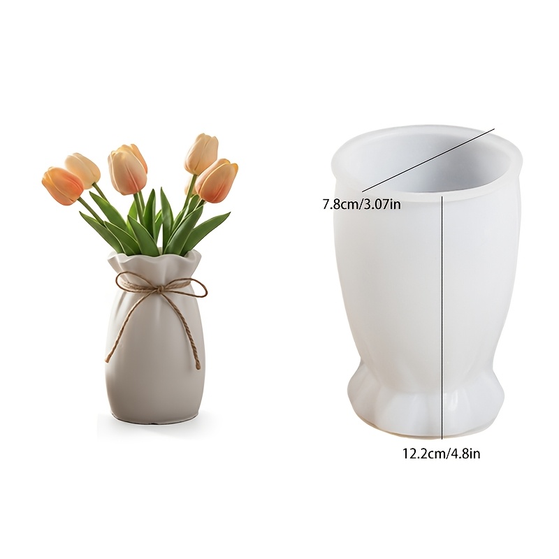 E-shop Harz Silikonform, Tasche, Vase, Gips Outdoor Form, Elliptische Desktop Atmosphären Dekoration für Zuhause, Hauswarming Party, Geburtstag,