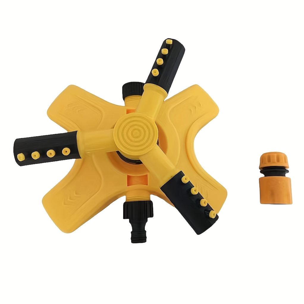 Image of 2pcs Lawn 360 ° Rotation 3 Adjustable Swing Arm Combined Multi-angle Large Area Covering Garden Courtyard Roof Cooling Yellow