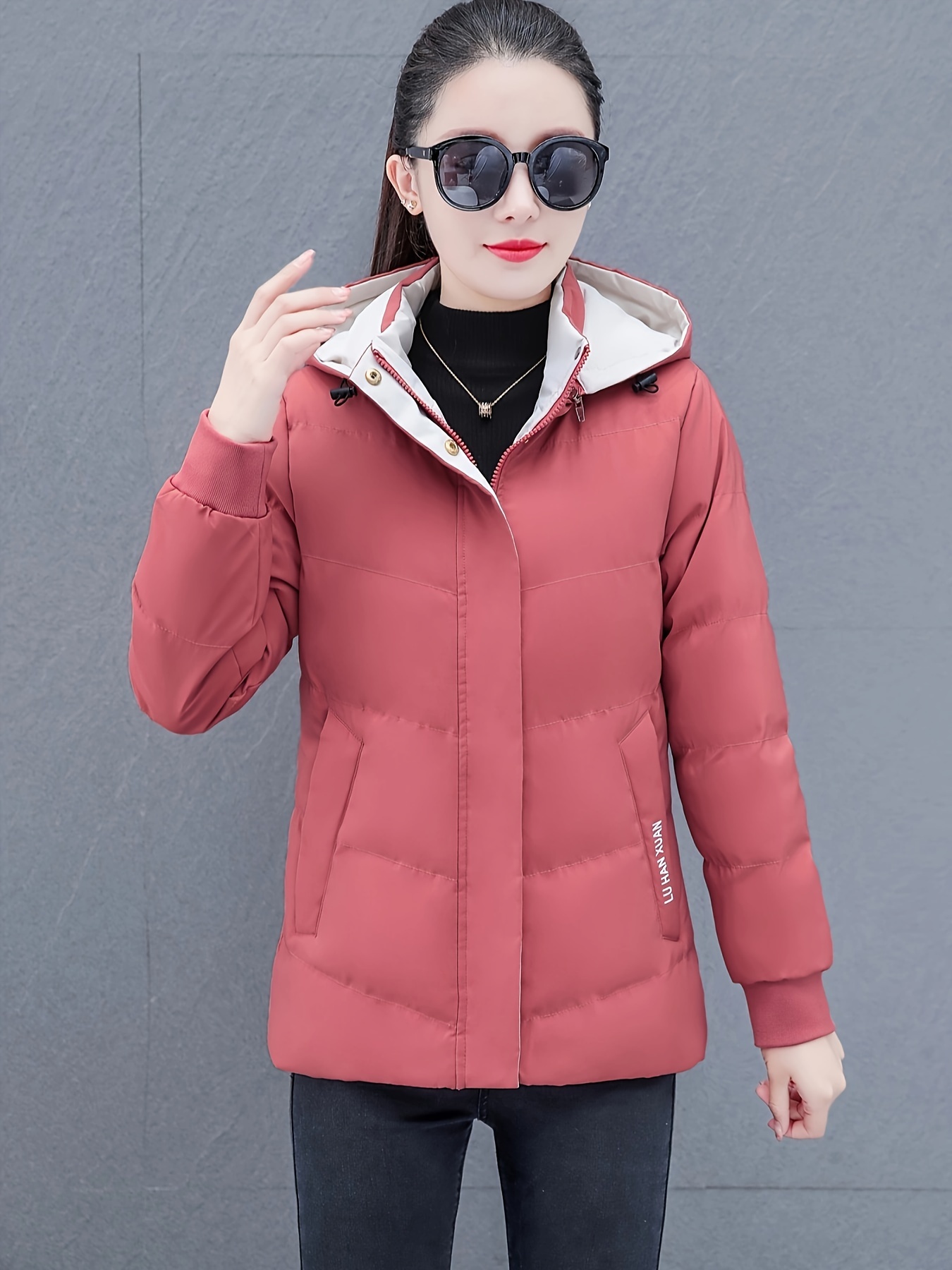 Fleece Jacket Warm Dressy Winter Coats Fleece Jacket Ladies Navy