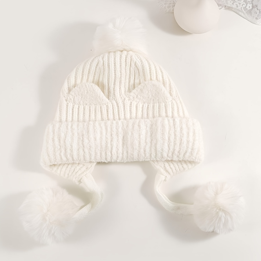 winter pompom beanie women faux fur crochet skull cap - Temu 