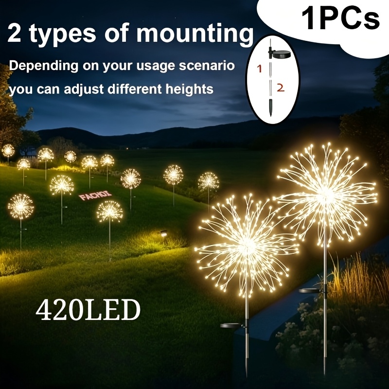 Solar Garden Firework Lights with Smart Light Sensor