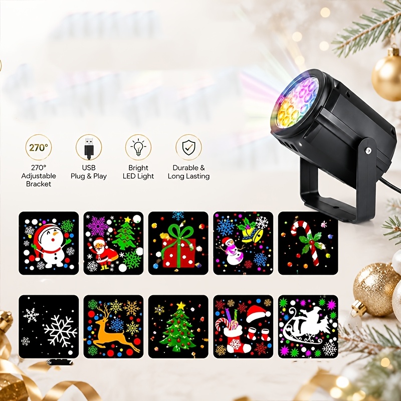 TEMU Square Usb Lights, Led Christmas Usb Holiday Lighting Chandeliers, Snowman, Of Many Christmas Trees Such As Design, Easily Create A Christmas