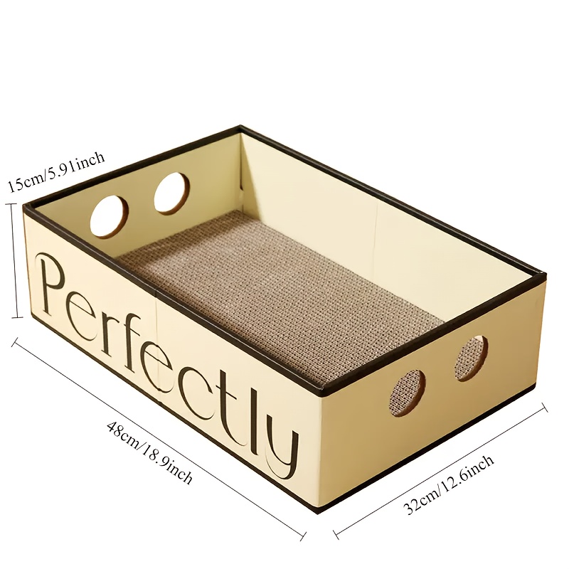 Durable Cardboard Cat Scratcher, Featuring A Replaceable Scratching Surface And A Play Ball, Suitable For Indoor Cats, Providing Entertainment For Pets And Alleviating Boredom.
