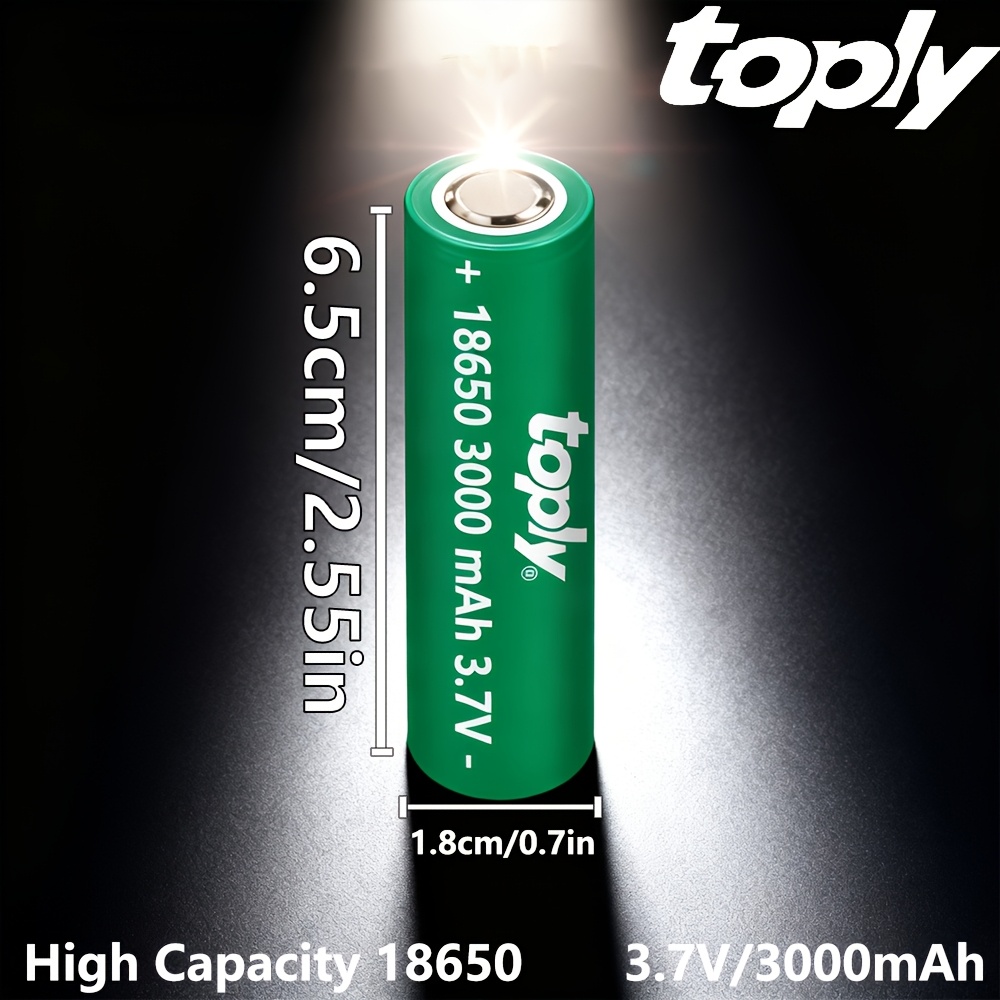   1pc 4pcs 9pcs 18650 li ion 3 7v 3000mah rechargeable battery long lasting