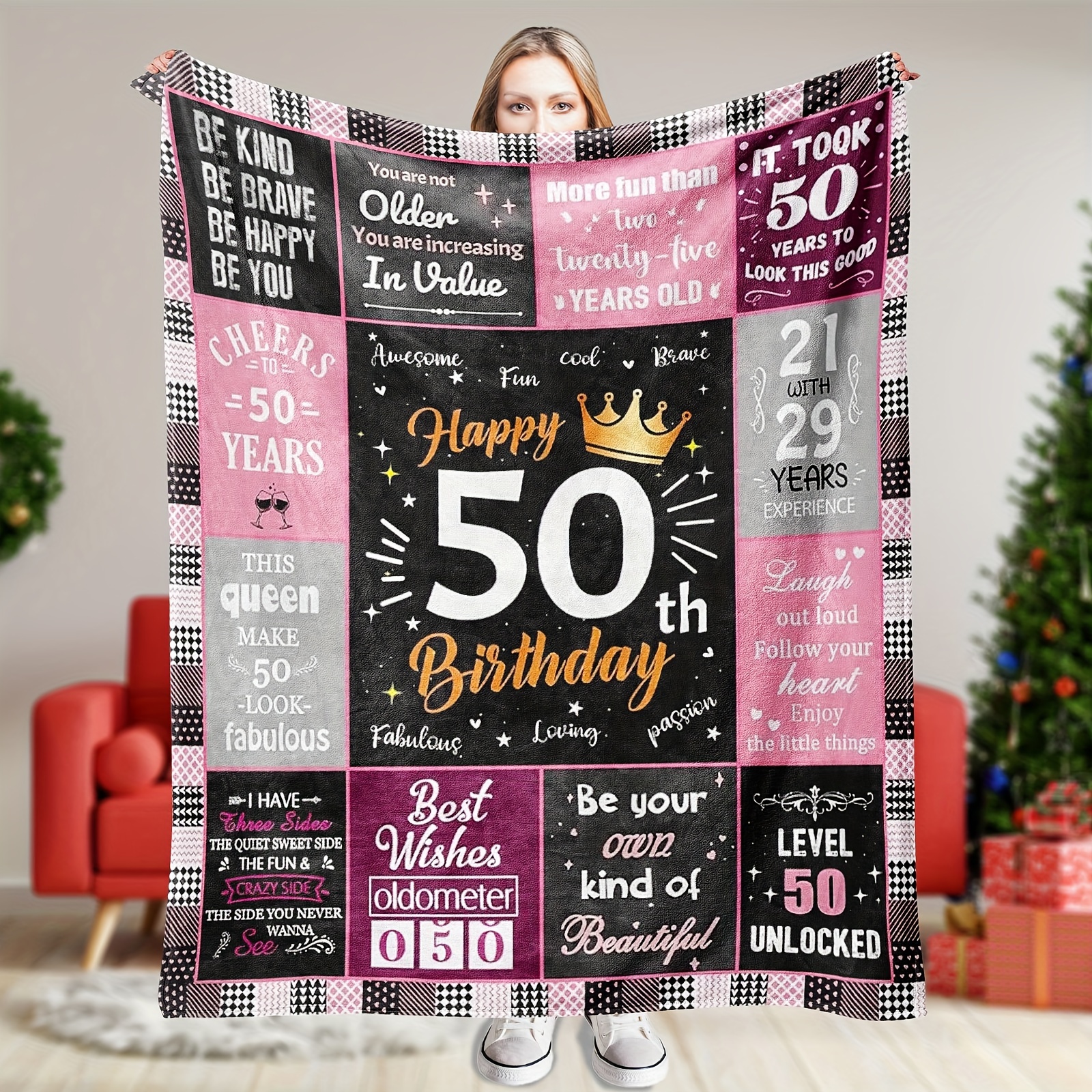 pc 50th birthday blanket gifts for women happy 50th birthday