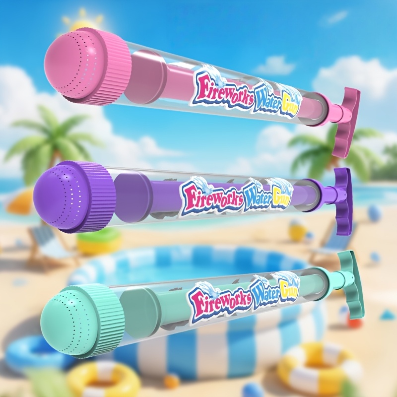 Pack De 4 Pistolas De Agua Con Efecto De Fuegos Artificiales – Juguete Acuático Con Boquilla Multiorificio, Ideal Para Piscina, Playa Y Fiestas Al Aire Libre, Regalo Divertido Para Verano
