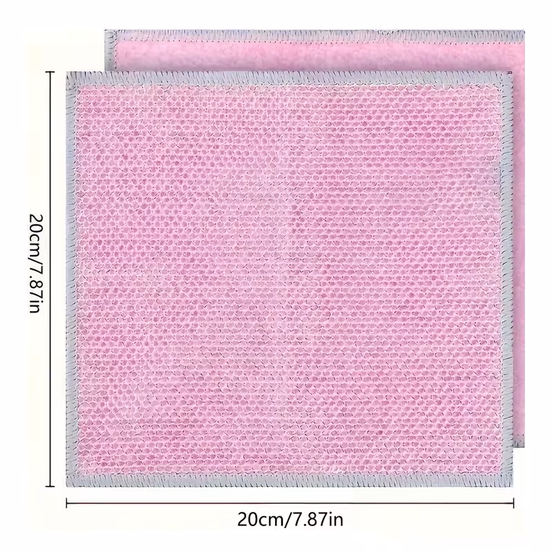 new upgrade double sided silvery wire cloths steel wire dishwashing rag reusable cleaning cloths kitchen cleaning cloth cookware sinks dishes stove Product details 4