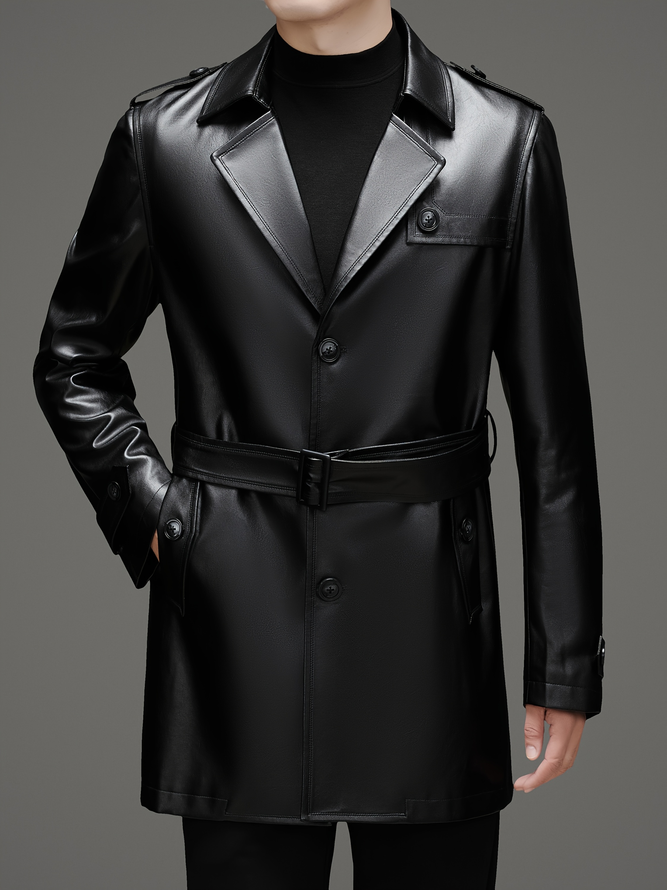 mens pea coat sold on Temu United States