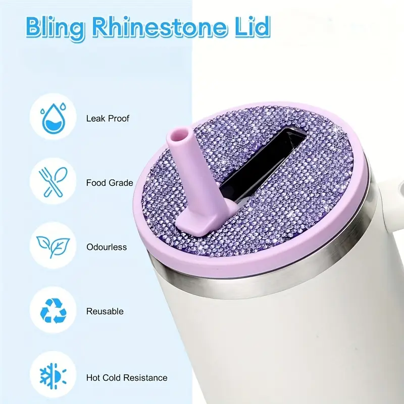 tapón de vaso plástico para recambio con , antiderrames y resistente al salpicado, para vasos de 30/40oz, diseño , reutilizable y para bebidas calientes/frías detalles 0