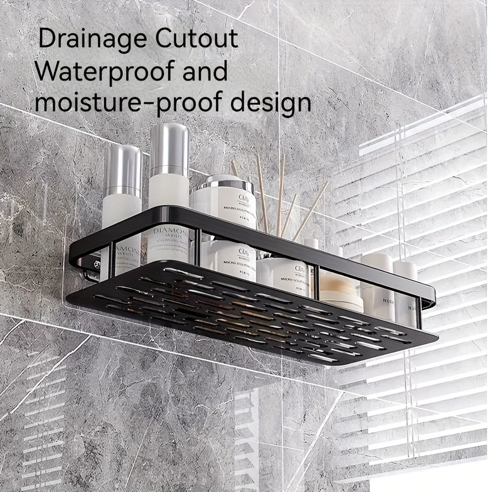 TEMU [customer Favorite] -saving Aluminum Wall Rack - , No Required For Bathrooms & Kitchens