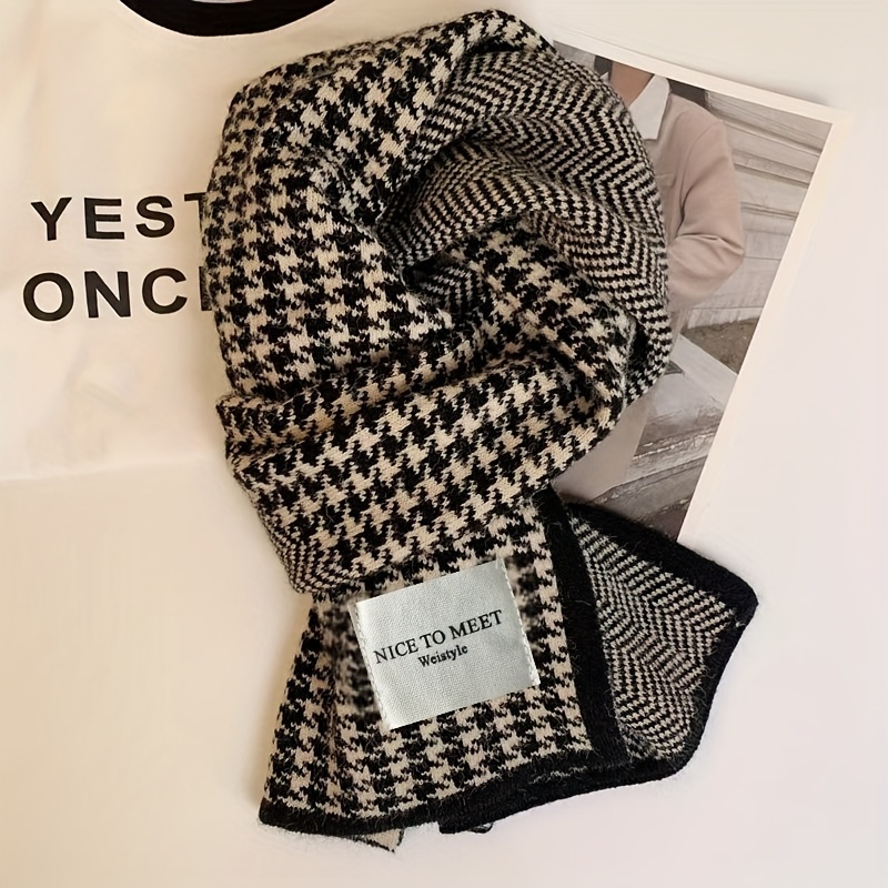 TEMU Women's Winter Scarf - Soft, Windproof, And Warm, Available In Black, White, Beige, And Brown, Versatile , Comfortable And Without Being Tight,